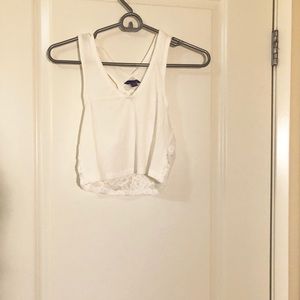 Bodycon Crop Top With Lace Back